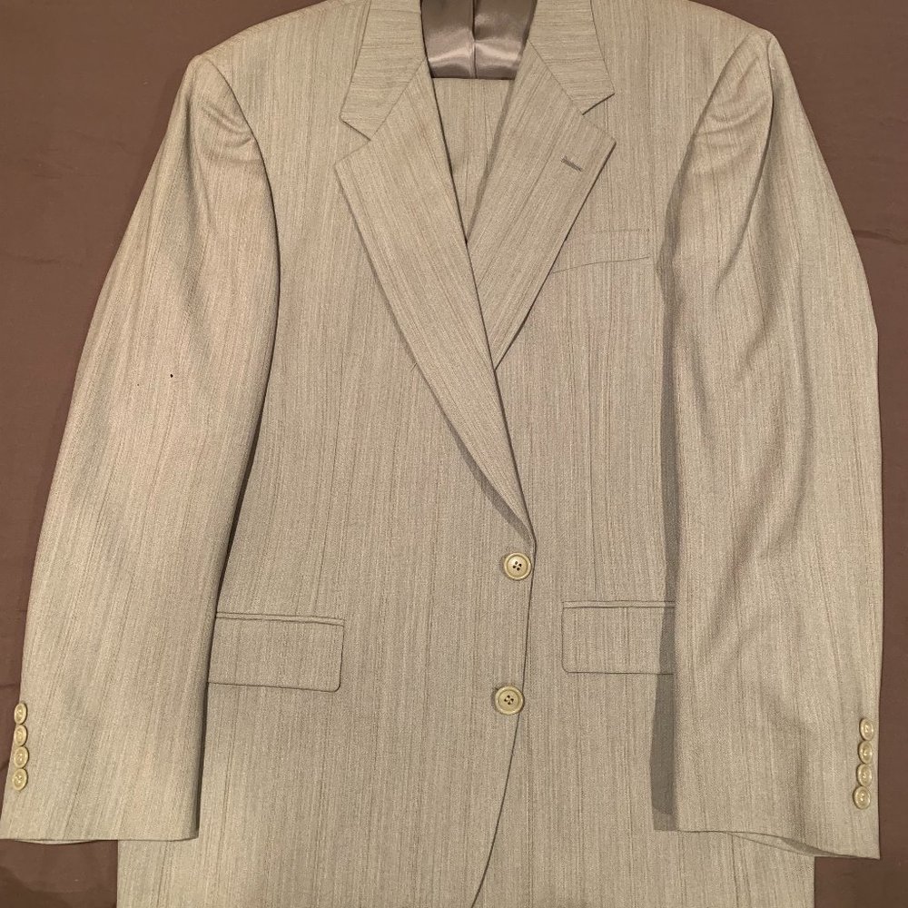 Nino Cerruti suit - beige with brown stripes